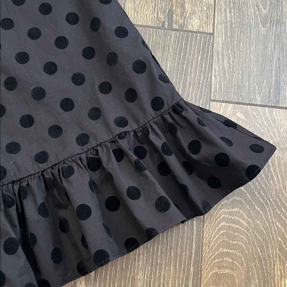 Wolf and Rita Girls’ Black Lilita Mond Polka Dot Holiday Dress—6Y - Picture 4 of 14